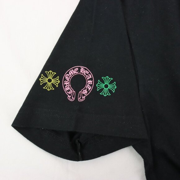 Pre-Owned Chrome Hearts Cross Cemetery Tee in Black/Multicolor Size Small - Picture 3 of 12
